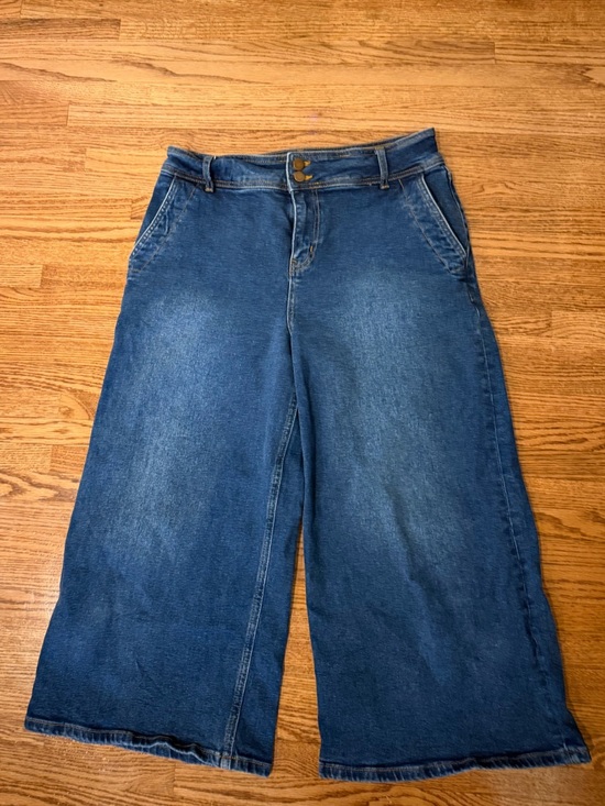 Boden Denim - Boden High-Rise Wide-Leg Cropped Jeans - Denim Blue